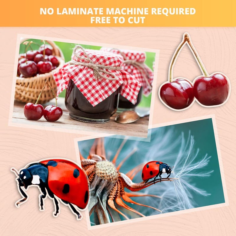 HTVRONT Clear Self-Adhesive Laminating Vinyl Roll-12"x30FT Non Thermal Laminating Film,No Machine Needed Clear Vinyl Laminate for Stickers - Image 5